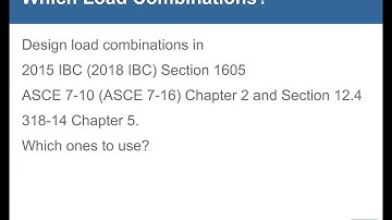 Design Load Combinations of the 2015 and 2018 IBC