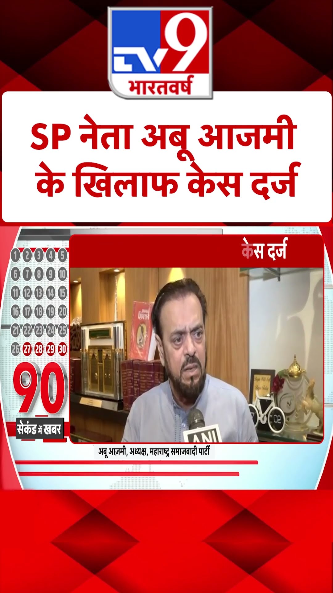 SP नेता अबू आजमी के खिलाफ केस दर्ज | #shorts #ytshorts | TV9
