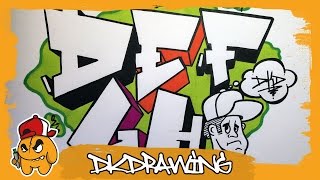 graffiti alphabet letters simple draw