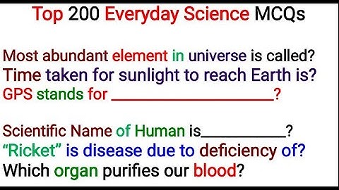 Top 200 Everyday Science MCQs | Science fundamental questions with answers | #gkforcompetitiveexams