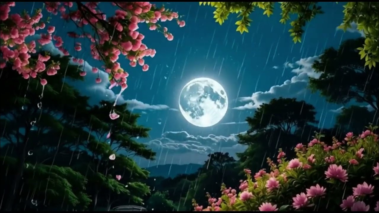 Moonlight Raining relaxing Beauty Sky 