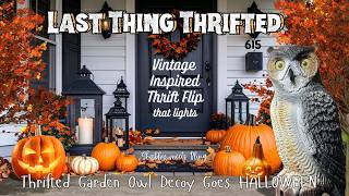 Owl DIY Halloween Decor Vintage Inspired Halloween Figure With Glowing Eyes Last Thing Thrifted