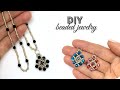 Simple beading pattern for DIY Necklace(Pendant). Beading tutorial. Beaded Jewelry