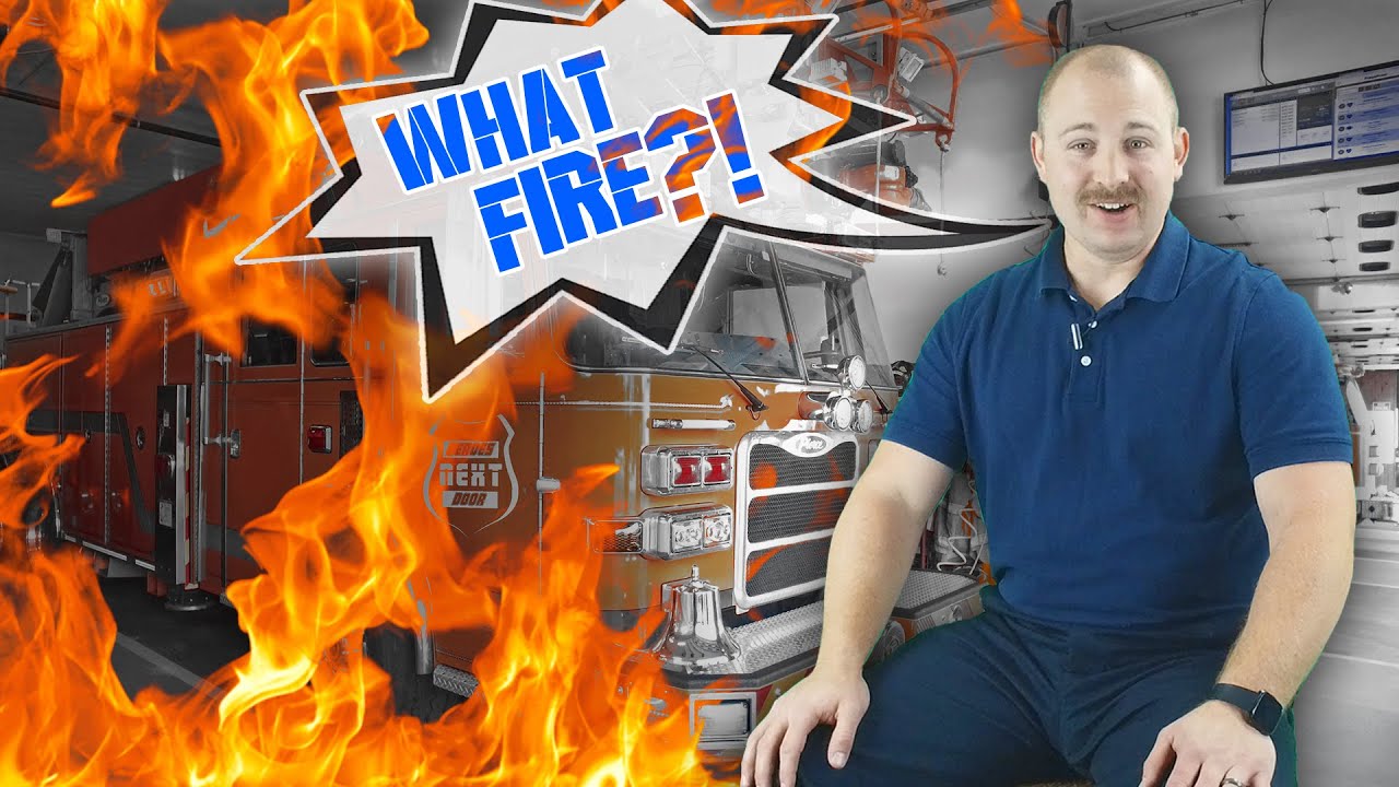 мужчина пожарный на работе.