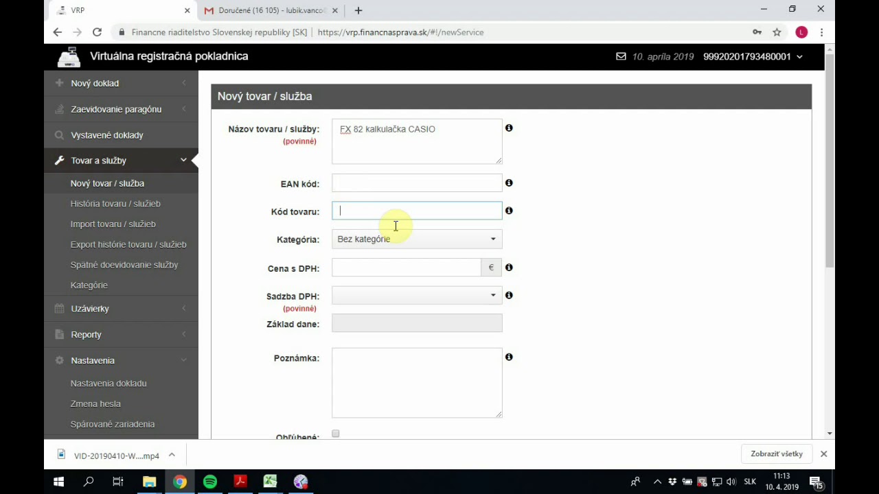 Virtuálna registračná pokladnica /eKasa/ - návod na používanie PC