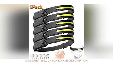 Sensor Headlamp LED Head Flashlight Rechargeable Headlight Head Torch Built-in Battery 5 Lighting Mo