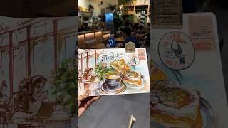 A sketch day at a Colombian café ☕️🪴 #shorts #cafesketching