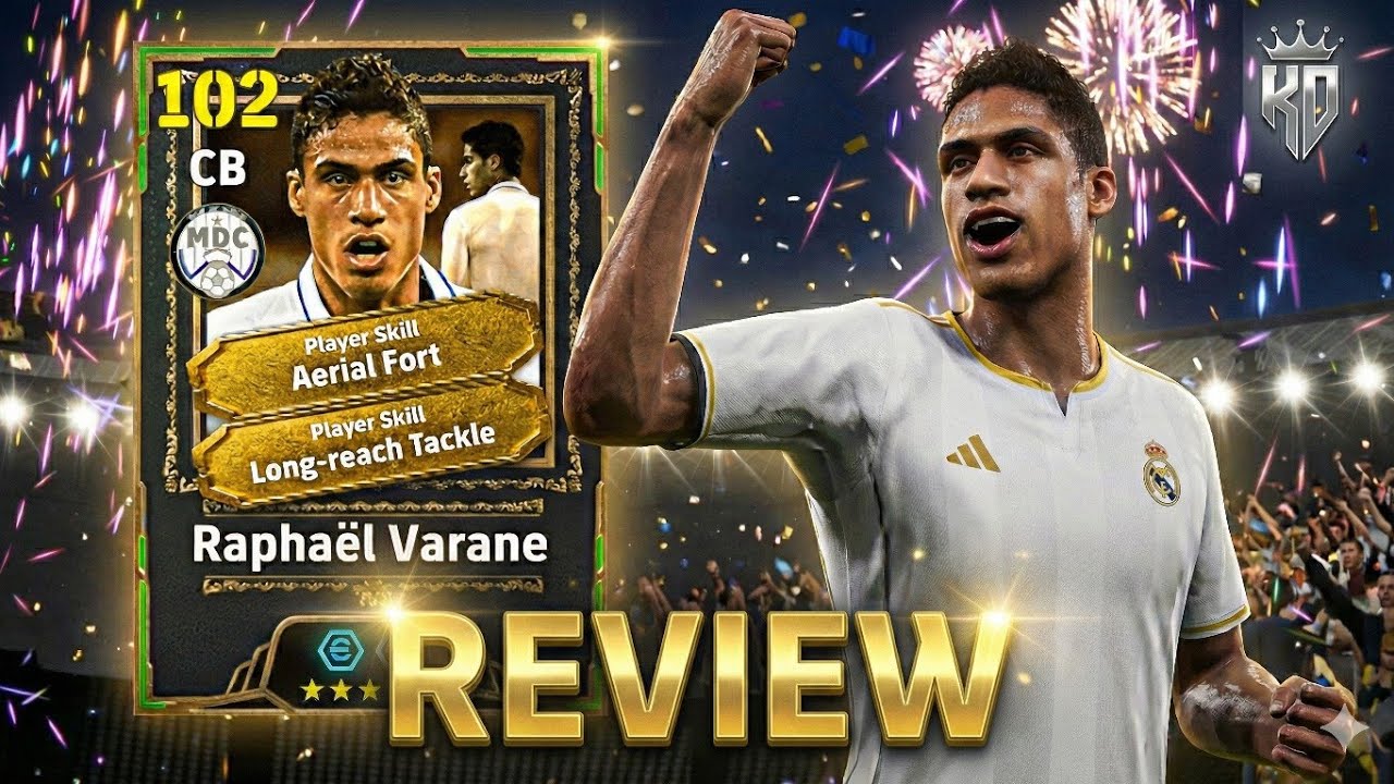 😱 VARANE tá um ABSURDO MELHOR ZAGUEIRO do JOGO ?? Efootball 2026 Mobile 