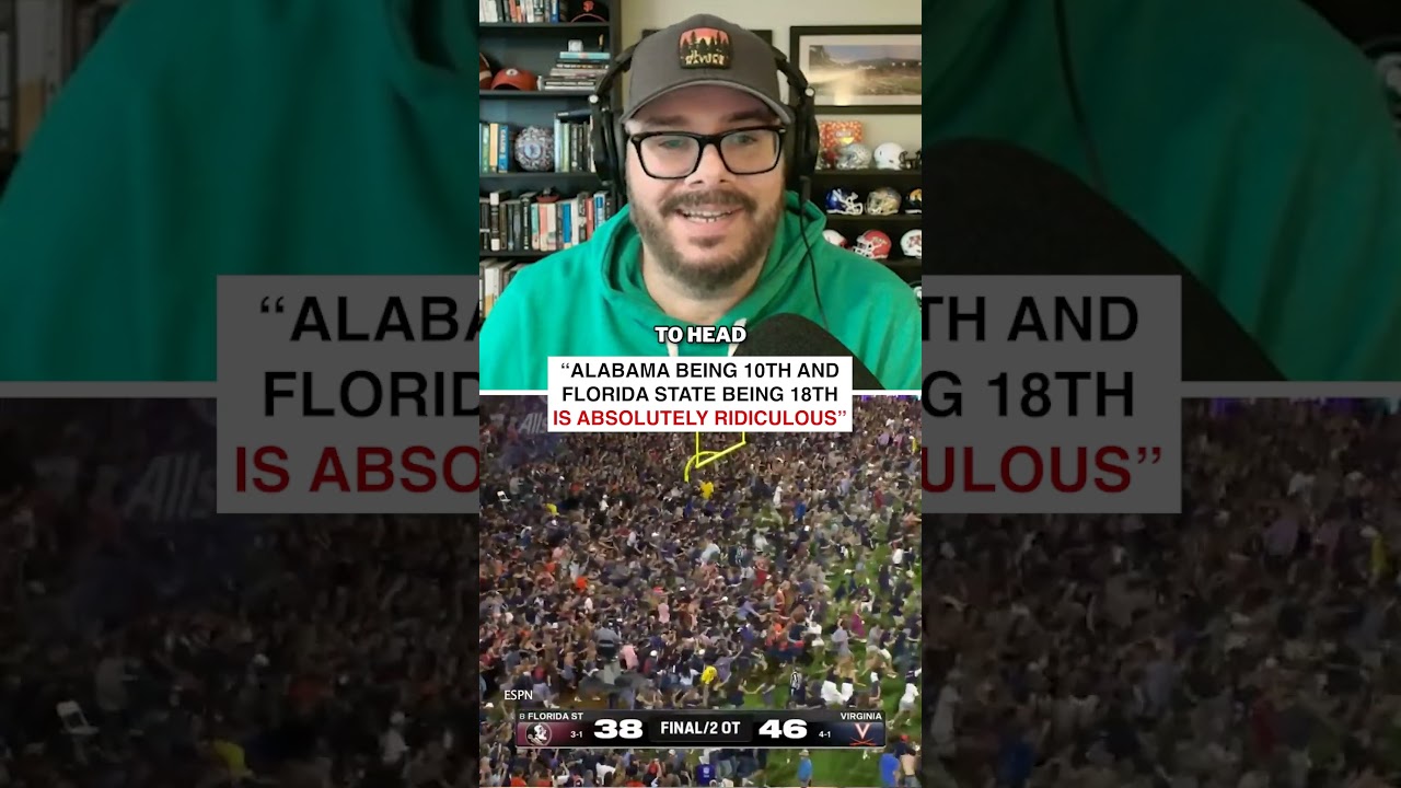 Alabama being ranked 8 spots ahead of FSU is "absolutely ridiculous" | Cover 3 College Football