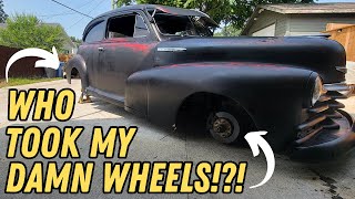 She's Slammed Now! What Happened To My Wheels? This 1947 Chevy Is A Problem!