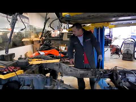 Hummer H1 Duramax Diesel Engine Conversion at AMP - Episode 5 Drive Shaft and Transfer Case Removal