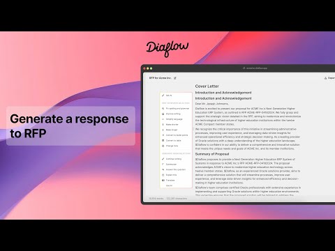 Generate a response to an RFP with AI