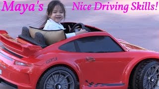 Fisher Price Porsche 911 Gt3 12v Ride On Power Wheels Fun Drive Time By Maya Girl Youtube