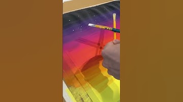 Paint stars or snow with the same technique! ❄️🌠 #art #artist #painting #tutorial #beginner #easy