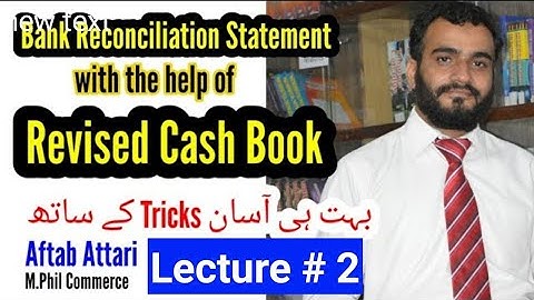 bank reconciliation statement with the help of revised cash book | bank reconciliation statement