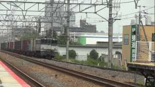 JR貨物 EF65-2093 貨物列車 (5087レ JR貨物更新色 青プレ) 南草津駅