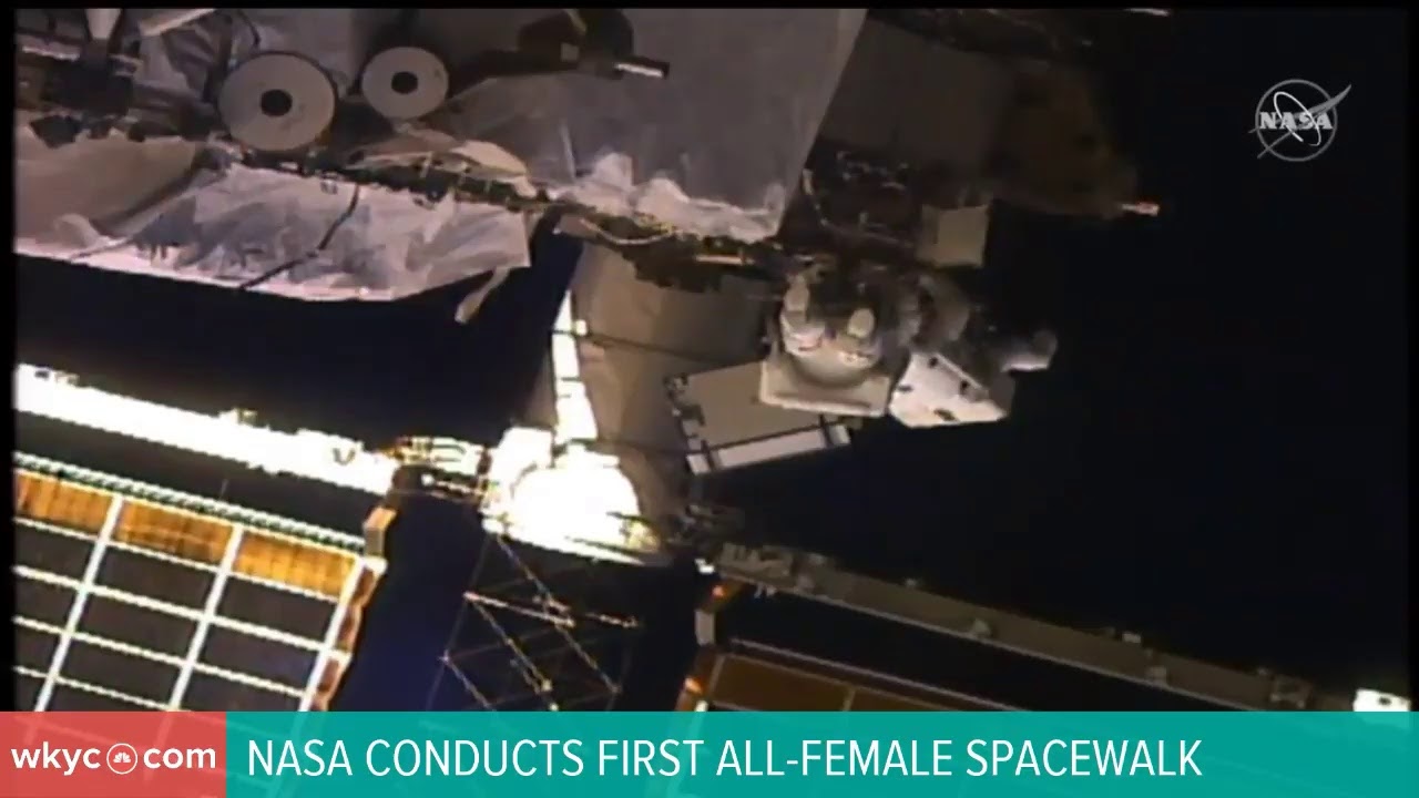 NASA conducts first all-female spacewalk