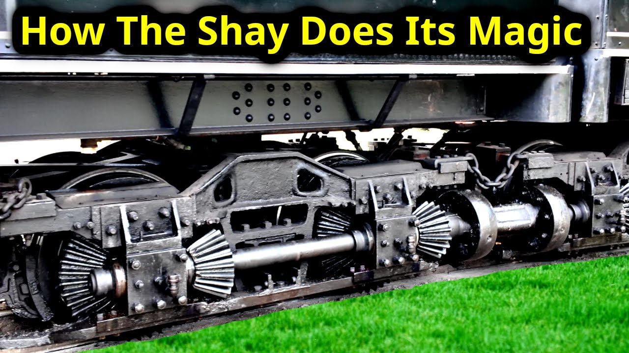 The Incredible Shay Steam Locomotive (Close-Up on Gears)