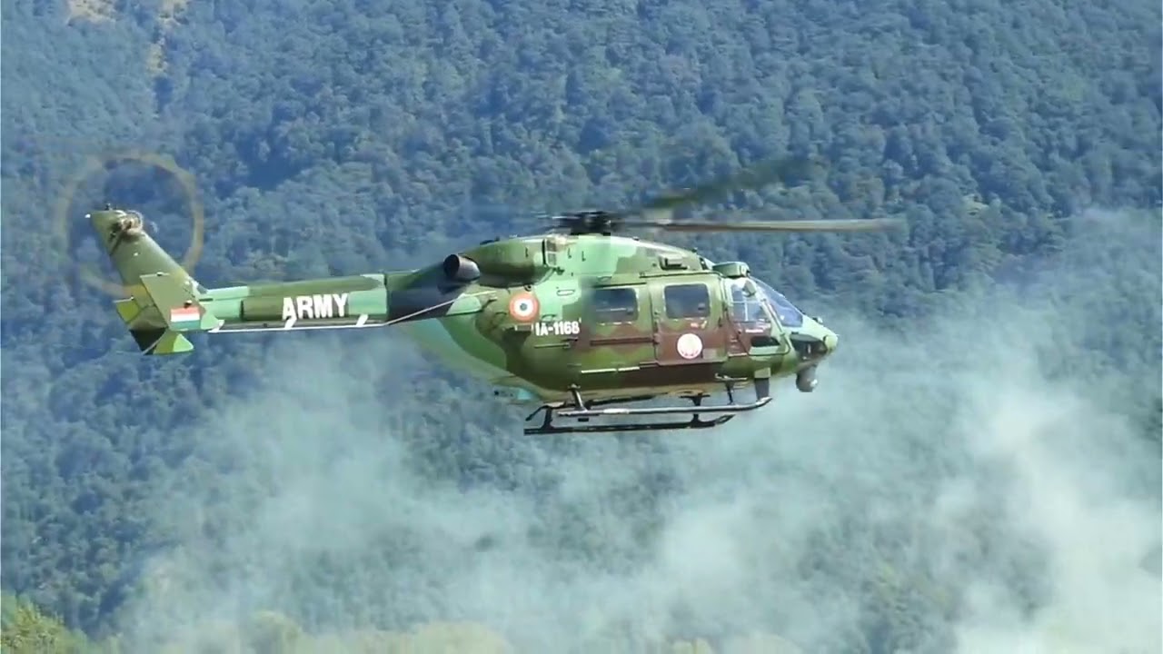 Indian Army Dhruv helicopter 🚁 emergency Landing