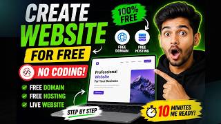 How To Create Website For Free Without Coding Knowledge With Free Domain &amp; Hosting