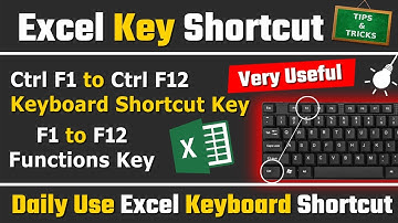 Ctrl F1 to Ctrl F12 | Keyboard Shortcut Key | F1 to F12 Functions Key | Excel Shortcut Key F1 to F12