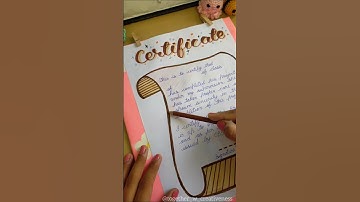 Certificate Design For Projects 🦋✨ #togetherwcreativenes #certificatedesign#projectdecoration#shorts