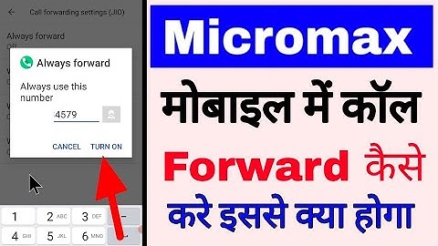 Micromax Mobile me call forwarding kaise kare ।how to forward call in micromax phone