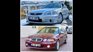 Honda Civic EK 1.6i es (41 H) vs Rover 45 1.6 Rolling 2