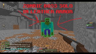 Doing Zombie Boss in Leather Armor | Minecraft Rust | Rustv2 Content