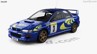 Subaru Impreza 22B Rally coupe 2001 3D model by 3DModels.org screenshot 4