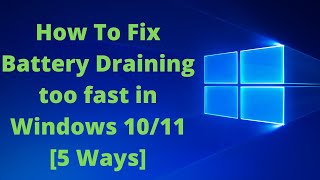 How To Fix Battery Draining too fast in Windows 10/11 [5 Ways] screenshot 5