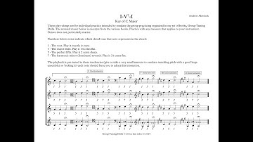 Tuning Drills: I-V7-I in C Major