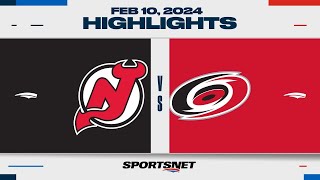 NHL Highlights | Devils vs. Hurricanes - February 10, 2024