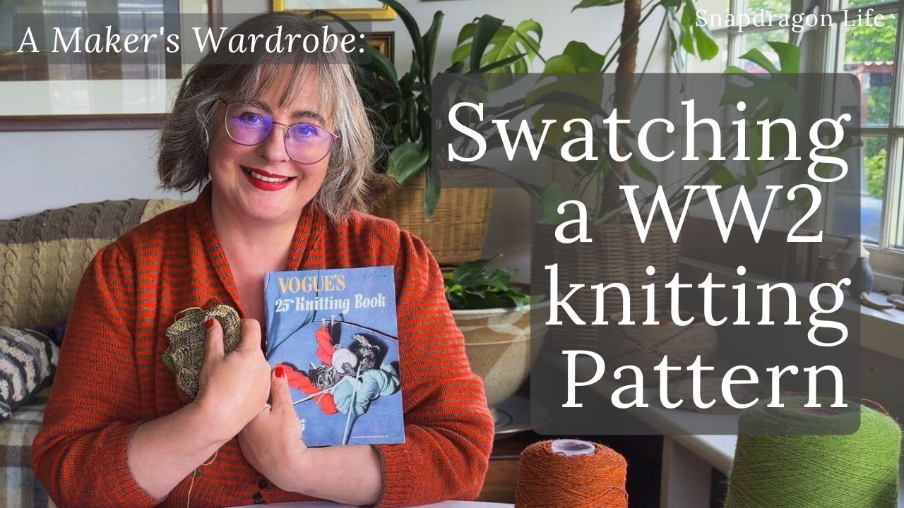 Knitting a 1940s Cardigan: Swatching and Slowing Down - YouTube