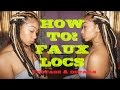 HOW TO~ Faux Locs w/ Marley hair &amp; Black and Gold Hair - My first time!