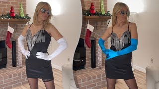 BLACK SATIN HOLIDAY dress @AmbersAllure