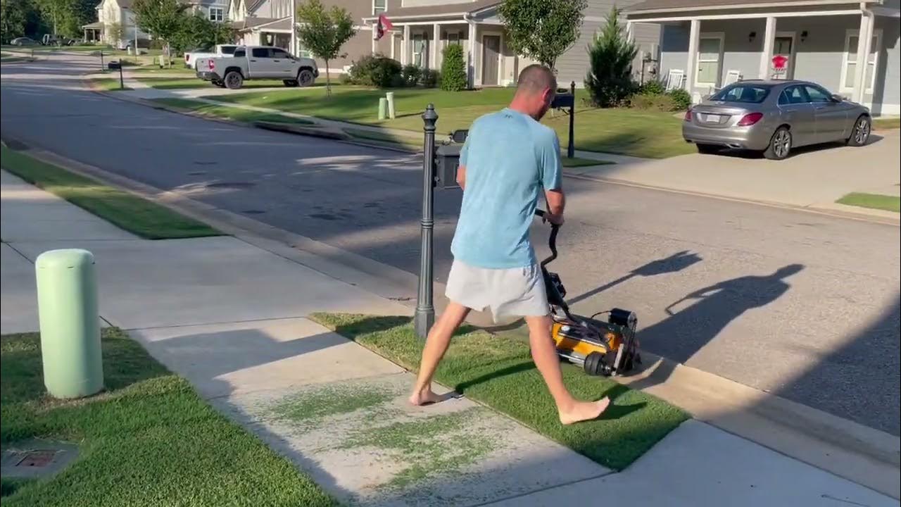 Fiskars Stay Sharp Reel Mower Electric Conversion First Cut YouTube