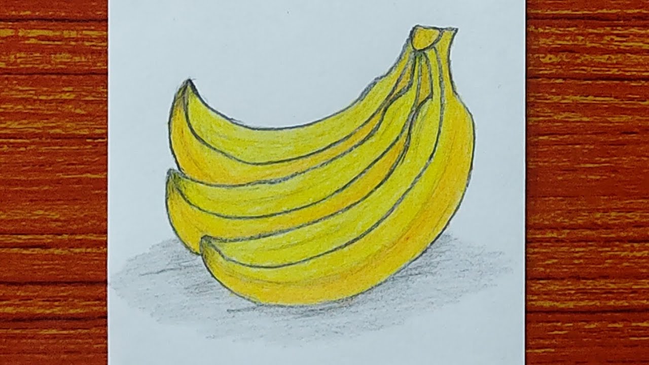 How to draw bunch of banana 💛💛/Banana drawing easy/ H2 Art🎨
