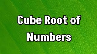 Maths#Cube Root of Numbers@activeclasses-e9u
