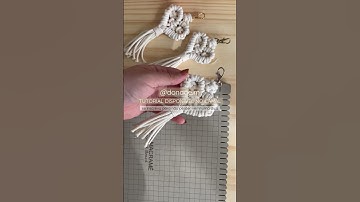 Tutorial disponível no canal! #macrame #diy #tutorial #artesanato #macrametutorial #chaveirodecroche