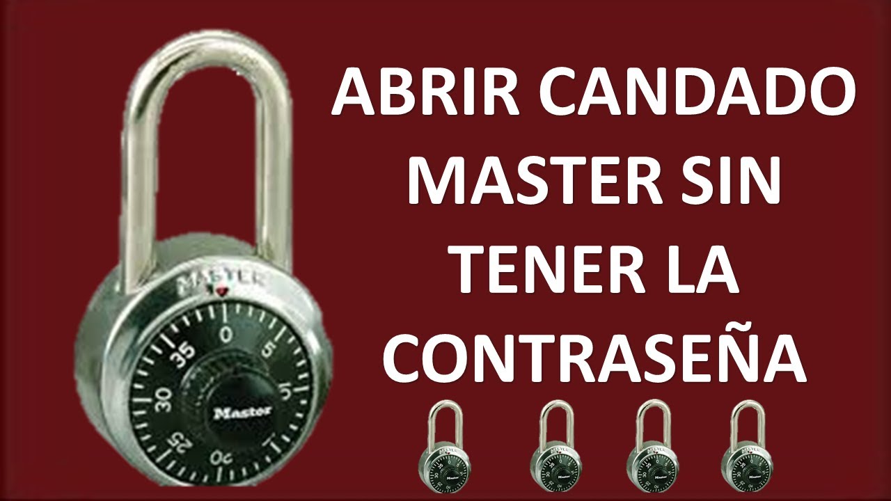Como abrir un candado master lock sin combinación
