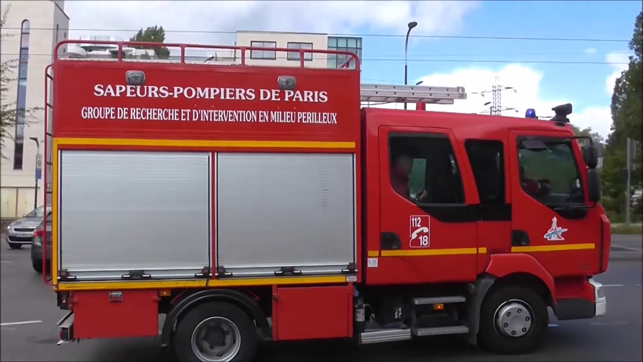 Pompiers de Paris en urgence compilation Paris Fire Dept fire trucks responding  best of 2017