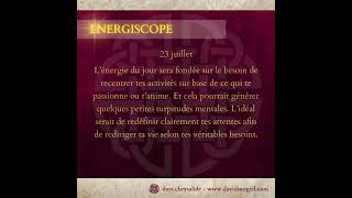L'énergiscope du mardi 23 juillet