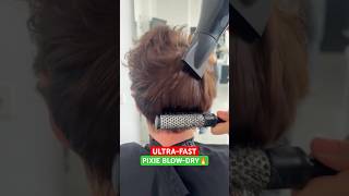 ULTRA-FAST PIXIE HAIRCUT BLOW-DRY: Complete Tutorial Linked Below! ๐ฅ๐ฅ๐ฅ