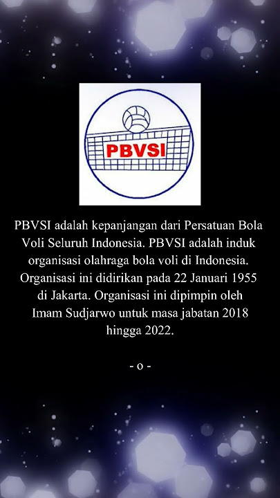 Tahukah anda tentang PBVSI?#pbvsi