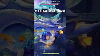 THIS GOONSHROOM NEED TO BE UNALIVED | F2P CLEAR NEW SPIRAL ABYSS | 6.6 | Version 6.6 | #shorts