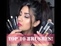 My TOP 10 fav Make Up brushes of ALL TIME! | Malvika Sitlani