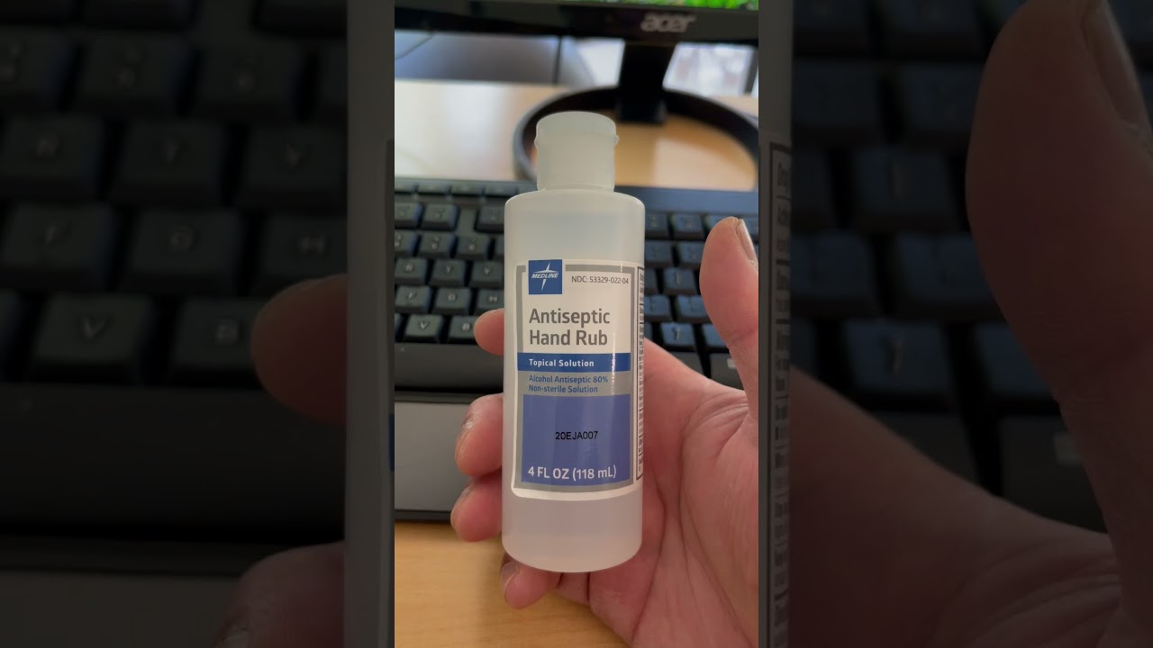 Antiseptic Hand Rub | Medline | Alcohol 80%  - Topical Solution | 4Fl Oz (118 ml) 