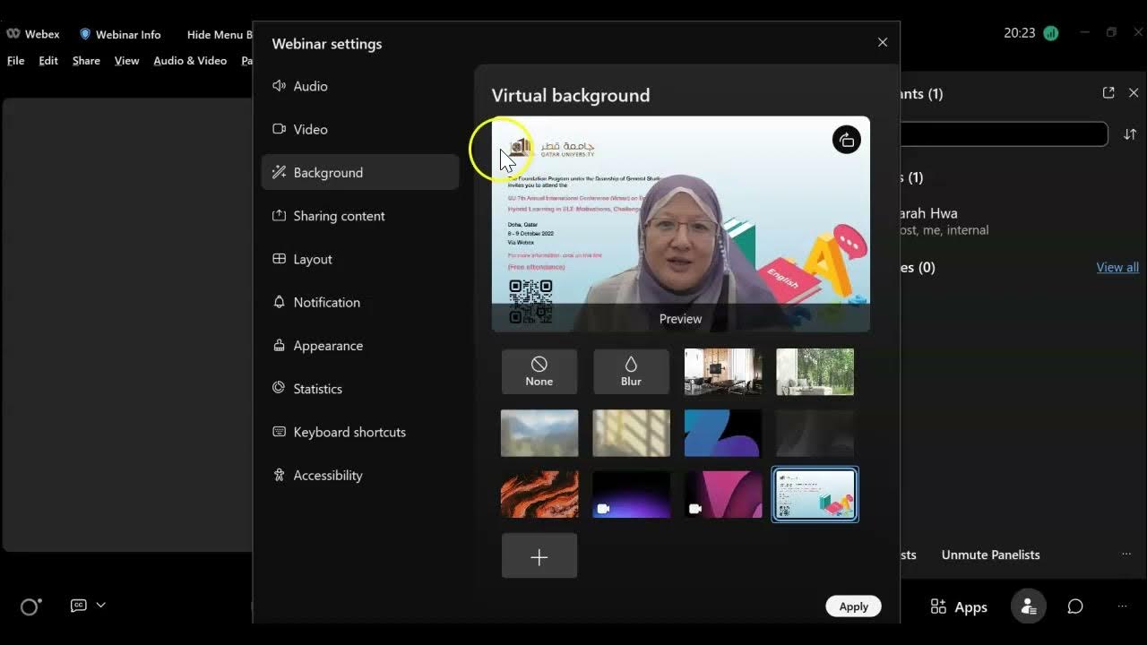 ex Changing Virtual Background YouTube
