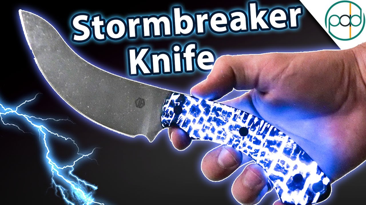 Shou Sugi Ban Knife with Stormbreaker Glow